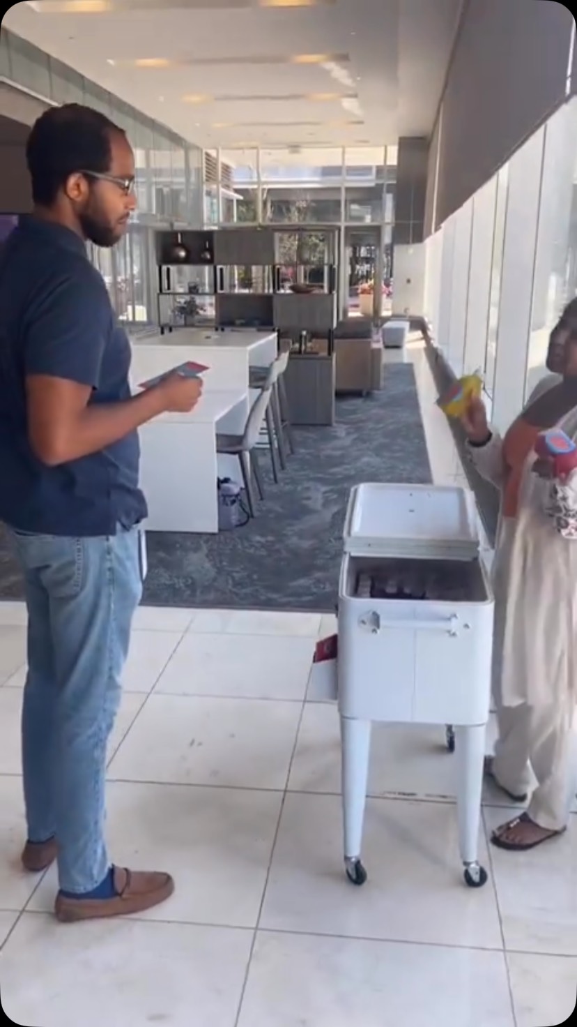 A Juice Lady wellness activation in an office space