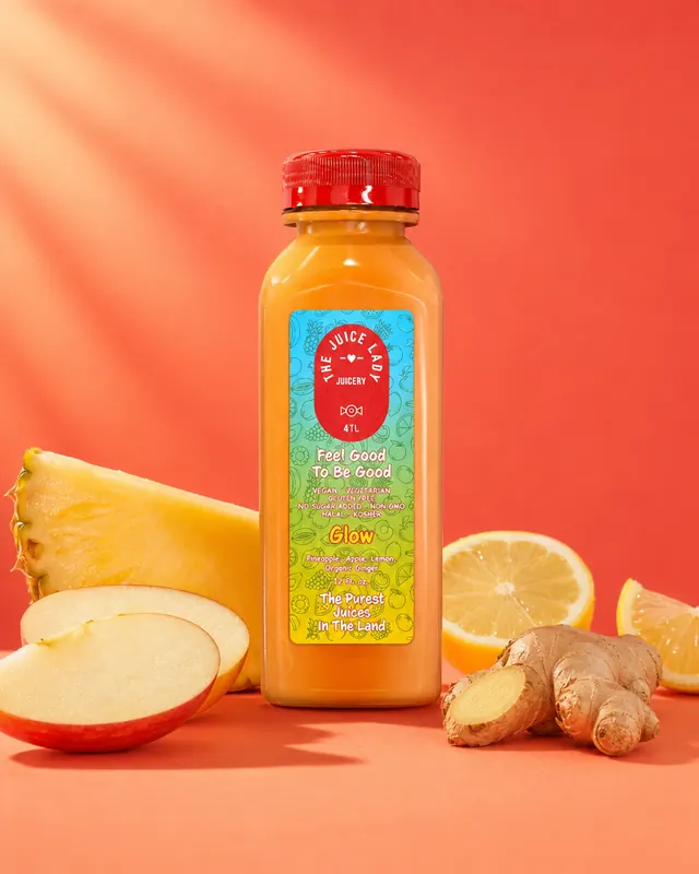 GLOW - Pineapple Apple Organic Ginger & Lemon 1 Bottle (12 fl oz)