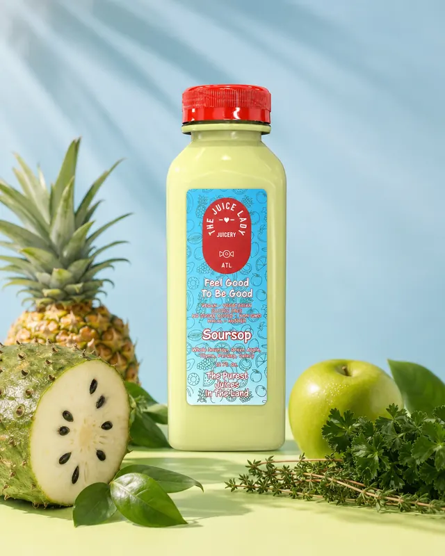 SOURSOP - Whole Fruit Soursop, Pineapple & Apple Juice - 1 Bottle (12 fl oz)